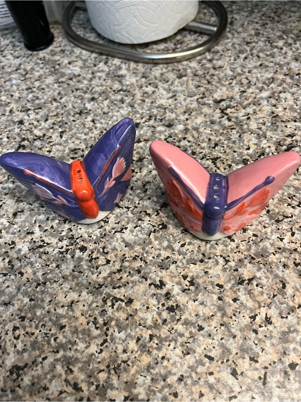 Butterfly-Ceramic Salt and Pepper Shakers